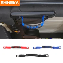 SHINEKA Armrest Grab Handles for Jeep Wrangler YJ TJ JK JL Grip Bar Pulling Tab Roll Bar Mount Strip Side Grab Holder 1993-2018