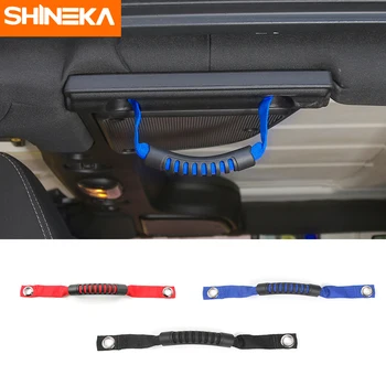 

SHINEKA Armrest Grab Handles for Jeep Wrangler YJ TJ JK JL Grip Bar Pulling Tab Roll Bar Mount Strip Side Grab Holder 1993-2018
