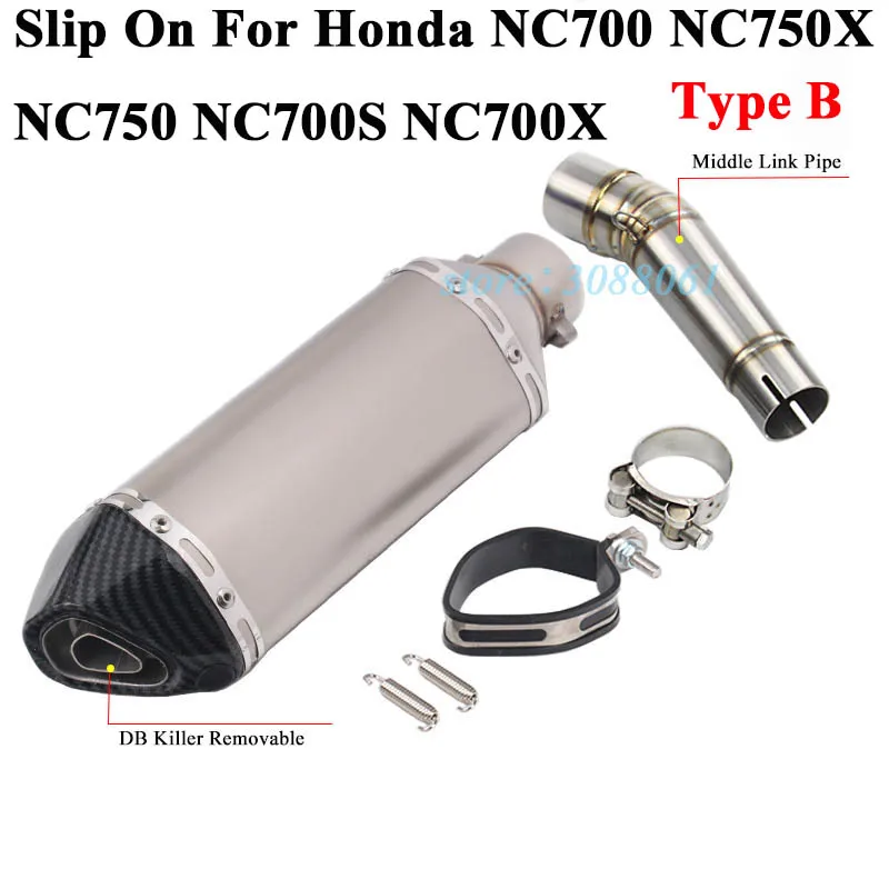 Слипоны для Honda NC700 NC700X NC750 NC750X NC700S мотоцикл Akrapovic выхлопная труба глушитель дБ убийца среднего звенья трубы