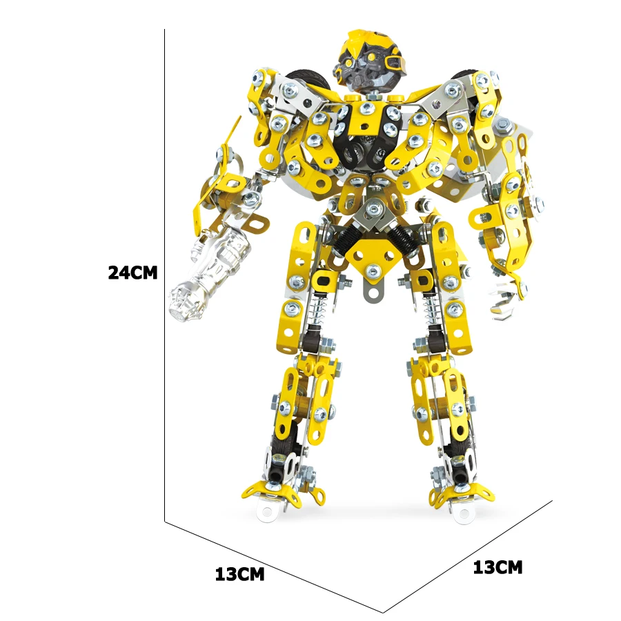 DIY сборка Металл робот или модель автомобиля металлические блоки игровой набор, металлические сборки строительные блоки масштаб Развивающие игрушки для детей
