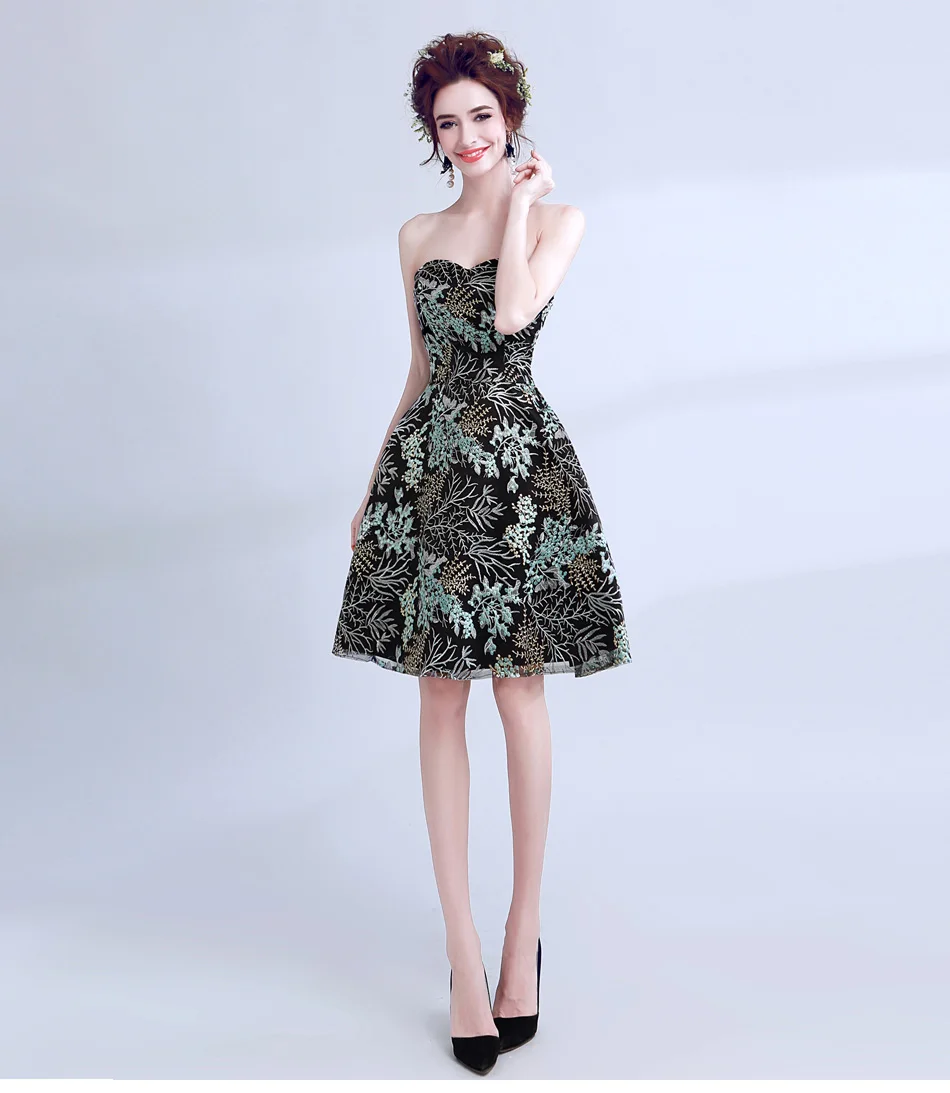 Индивидуальная Мода спереди короткое и длинное сзади отстегивающееся вечернее платье/Вечерние платья 47