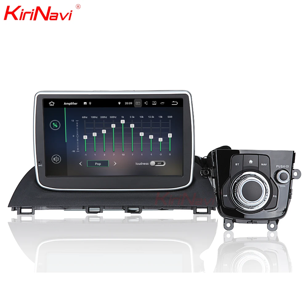 Cheap KiriNavi 9 inches quad core Andriod 7.1 touch screen car radio for Mazda 3 Axela 2013+ multimedia DVD player OBD2 WIFI 3G BT 4