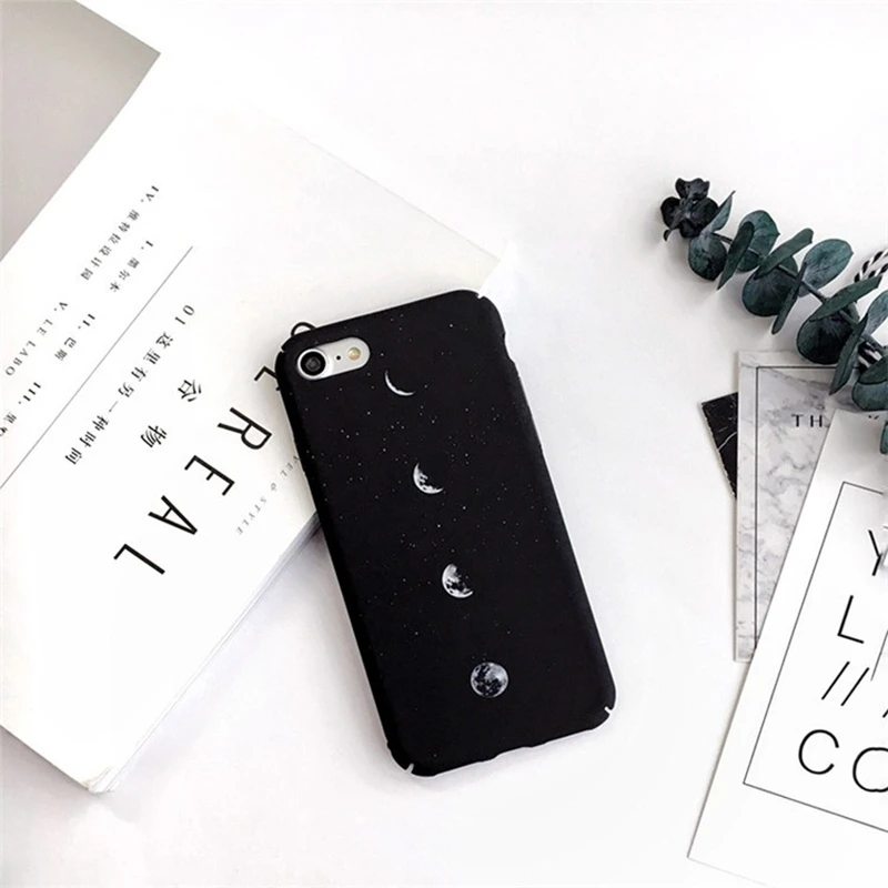 Aoweziic New For iPhone 6S Case Luxury Star Space Moon Eclipse Style Hard Back Cover For Coque Cases 7 Plus 6 Plus Cover 8Plus