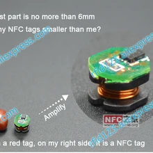Мини Размер 6 мм NFC тег маленький как красная фасоль Мини NFC SIC43N1F 888 байт