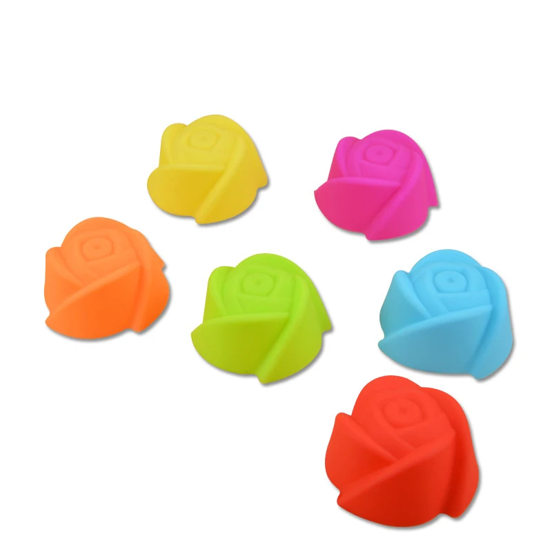 12pcs/lot cupcake 6 colors Flower shape Silicon Muffin Cases Cake Liner Baking Mold Health and Safety SG0005 |
