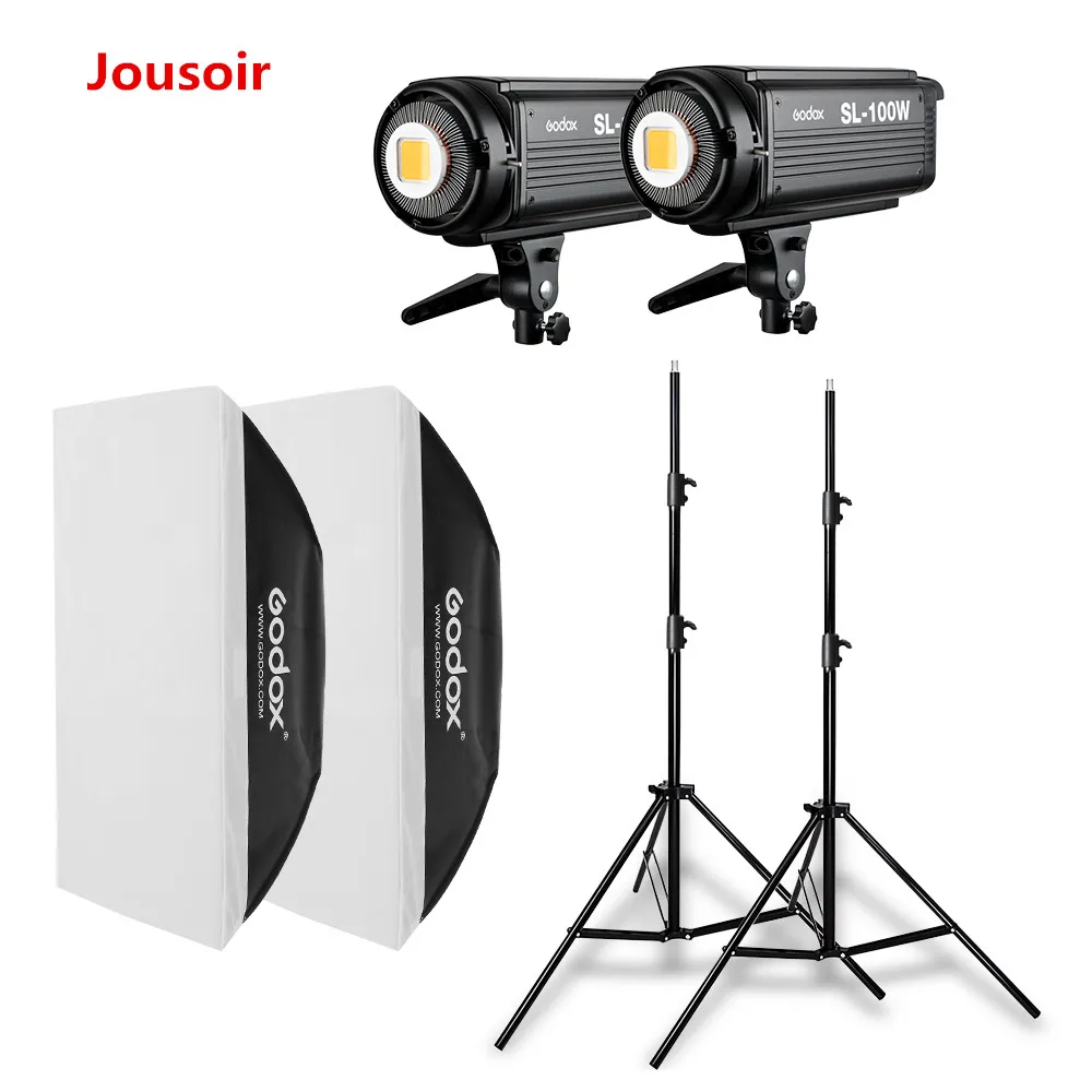 2x Godox SL 100W 100Ws 5600K студийный светодиодный непрерывный свет для фото и видеосъемки +