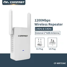 Comfast CF-WR753AC беспроводной N Wifi ретранслятор wifi расширитель сигнала 2,4G 300 Мбит/с+ 5G 867 Мбит/с сетевой маршрутизатор расширитель диапазона
