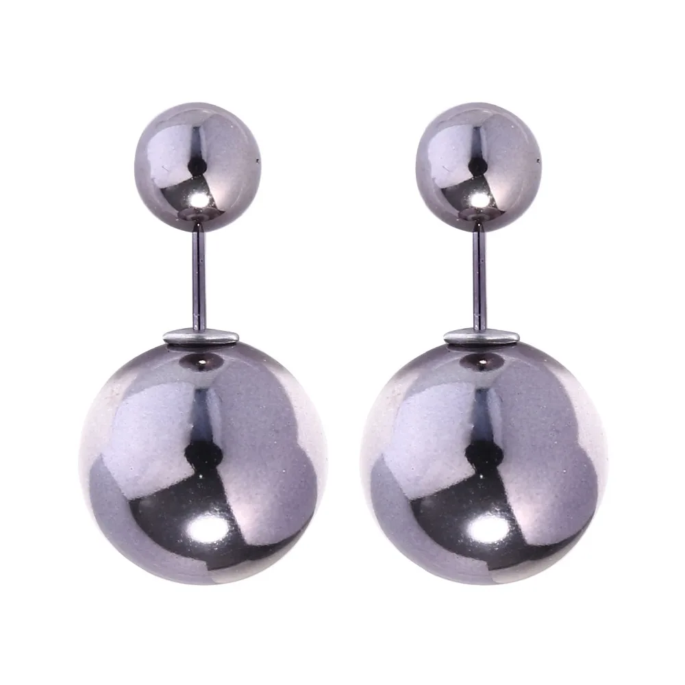 

hot pair new arrival natural pear design natural sea shell double sided earring 2017