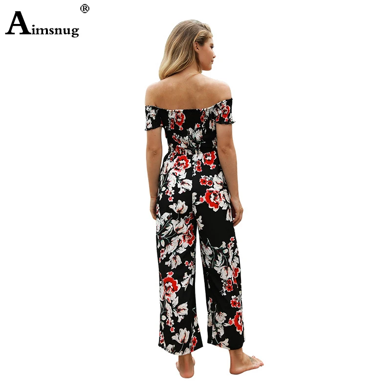 Sexy Jumpsuits Women Summer Boho Short Sleeve Playsuit Strapless Floral Print Rompers Womens Jumpsuit Long Trousers Pants Sexy Jumpsuits Women Summer Boho Short Sleeve Playsuit Strapless Floral Print Rompers Womens Jumpsuit Long Trousers Pants