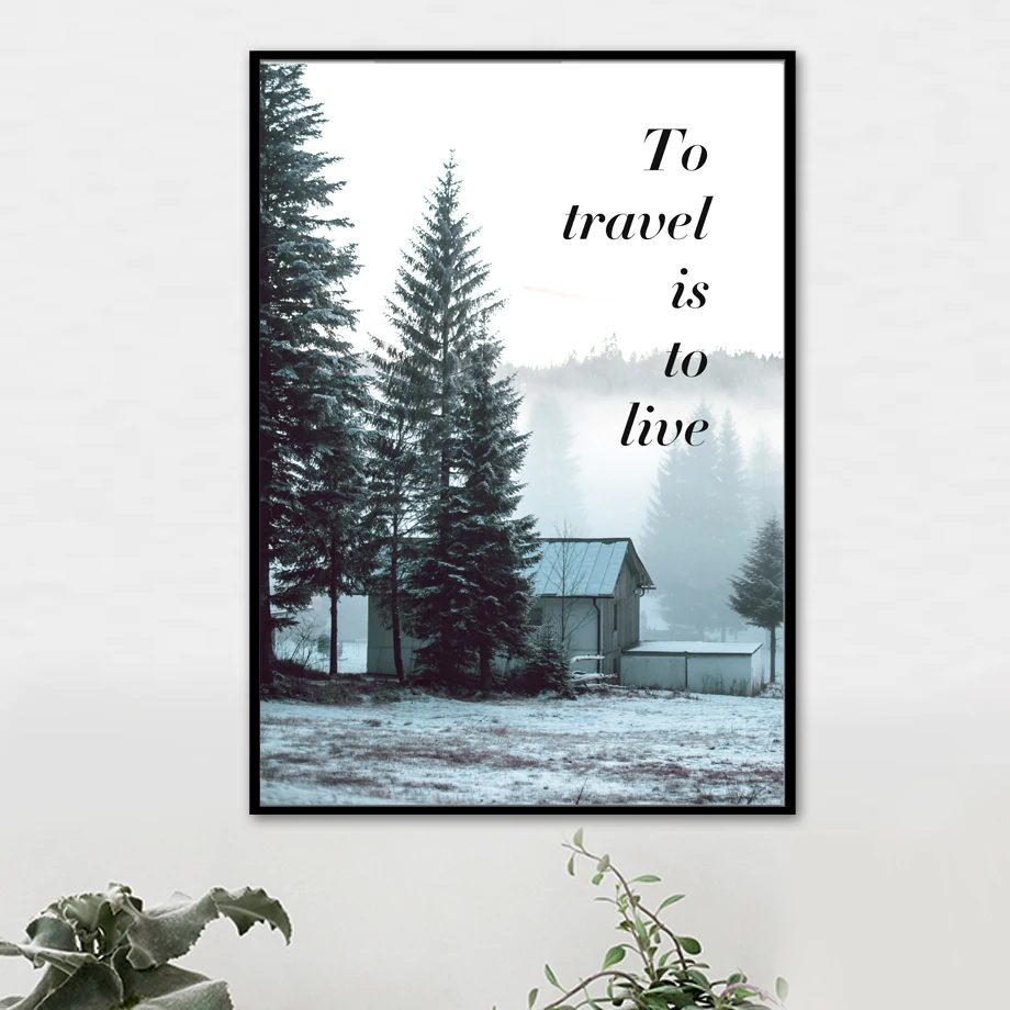 

Nature Forest Tree House Wall Art Canvas Painting Nordic Poster And Prints Scandinavian Wall Pictures For Living Room Home Decor