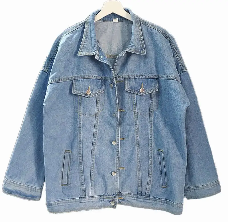 Демисезонные джинсовые куртки для женщин с длинным рукавом|jeans jacket women|jacket womenjeans