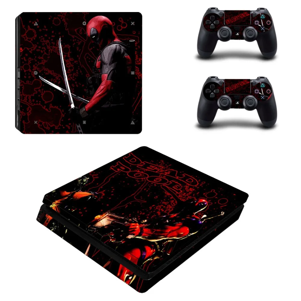 Deadpool PS4 тонкая Наклейка защитная накладка наклейка для PS4 Slim консоль и контроллер винил