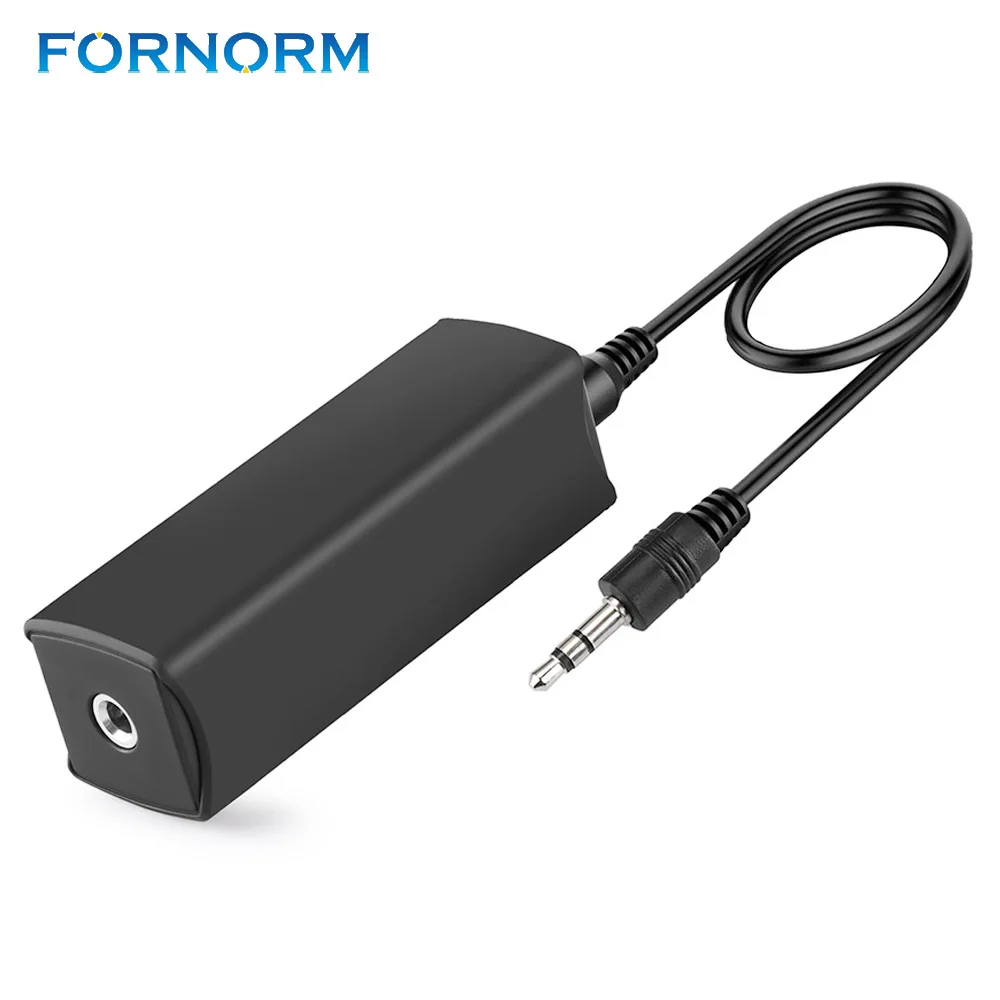 FORNORM 3.5mm Aux Audio Noise Filter Ground Loop Noise Isolator for Car