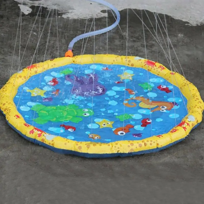 Детские игрушки для игры на пляже, Летний Детский напольный коврик с распылителем воды, газон, Пляжная игра, спринклерная подушка, диаметр