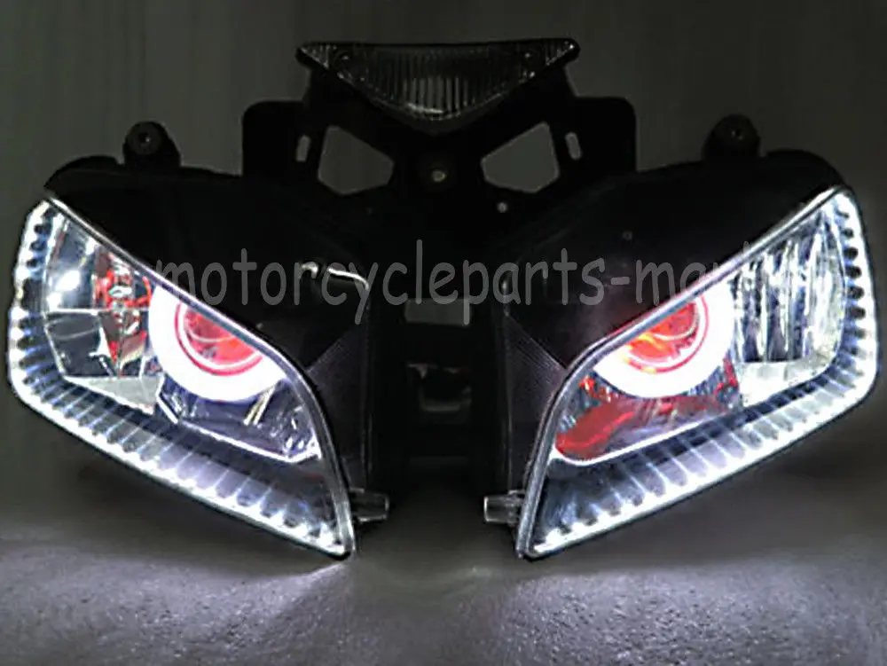 Проектор в сборе HID фара белый ангел красный демон глаза для Honda CBR1000RR CBR 1000 RR 2004 2007