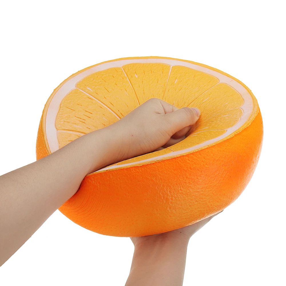

Huge Orange Squishyed Toy 9.84in 25*25*14CM Slow Rising Cartoon Christmas Gift Collection Soft Squishying Toys For Childern Kid