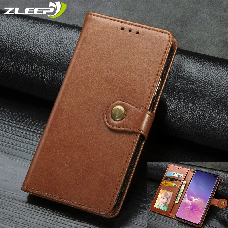 

Flip Wallet Magnetic S10plus Note10 + Leather Case For Samsung Galaxy S10 E S9 S8 Plus Note 8 9 10 Plus Card Holder Phone Cover