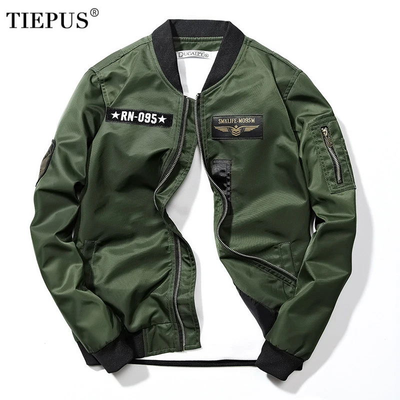 

TIEPUS spring and autumn new jacket men's fashion round neck embroidery bomber jacket men's brand Outerwear men's casual jacket