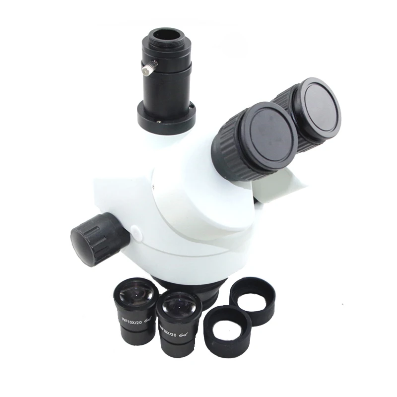 Смартфон pcb ремонт 3.5X-90X Тринокулярный Стерео микроскоп головка с 0.5X 2.0X Вспомогательный объектив microscopio камера