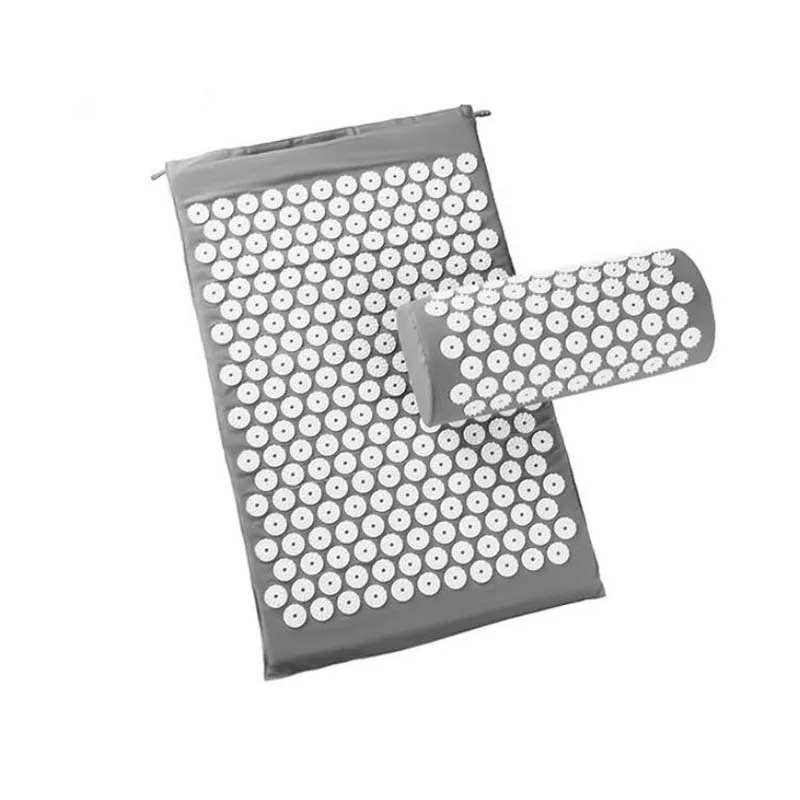 Shakti Mat Shakti Acupressure Mat Pillow Body Massage Acupuntura Massager Mat Rose Spike Massage and Relaxation Yoga Neck Back