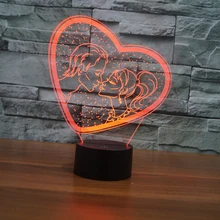 7 Color USB Heart-LOVE 3D Table Lamp Luminaria Led Night Light Touch Switch Decorative lighting Mood Lamp Valentine’s Day gifts
