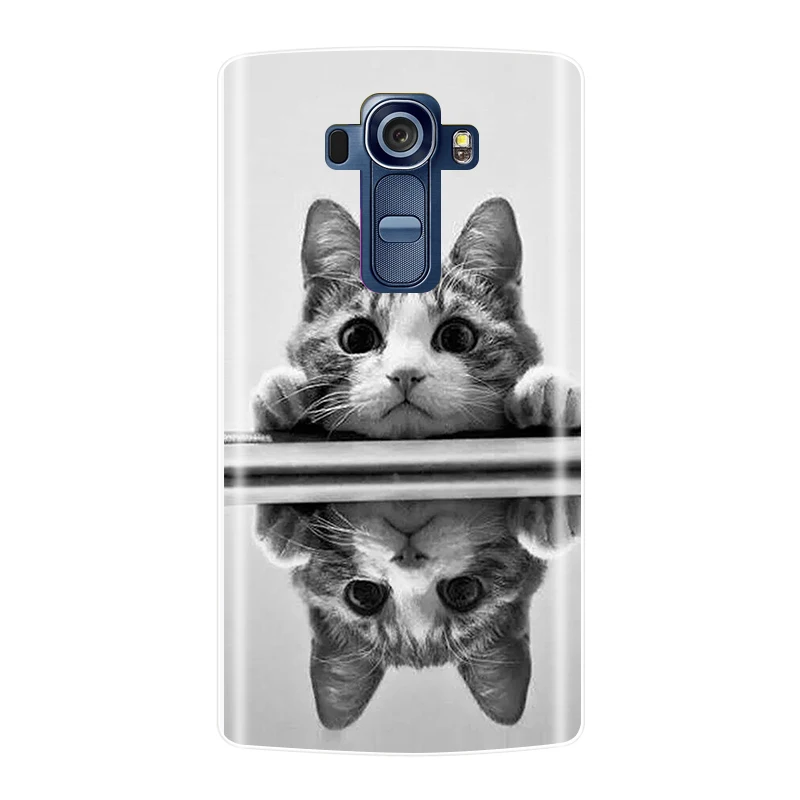 Чехол для телефона для LG G4, Мягкий Силиконовый ТПУ чехол с милым котом и цветами для LG G4 H810 H815 H818, чехол