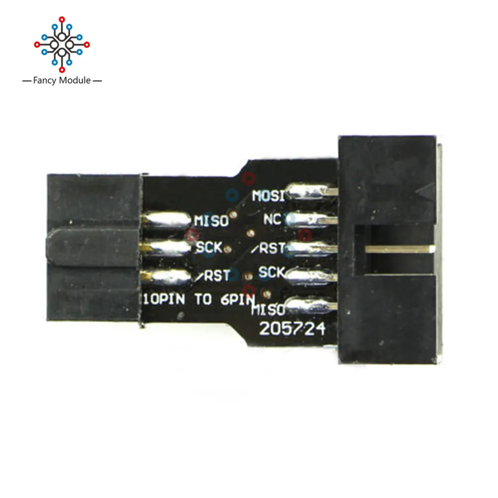 

10 Pin to Standard 6 Pin Adapter Board For ATMEL AVRISP USBASP STK500