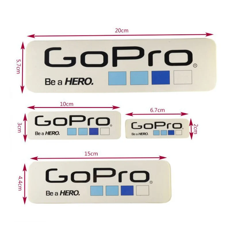 GoPro Hero 3 4 set decal foglio 9 adesivi laminato bike surf _ - AliExpress  Mobile