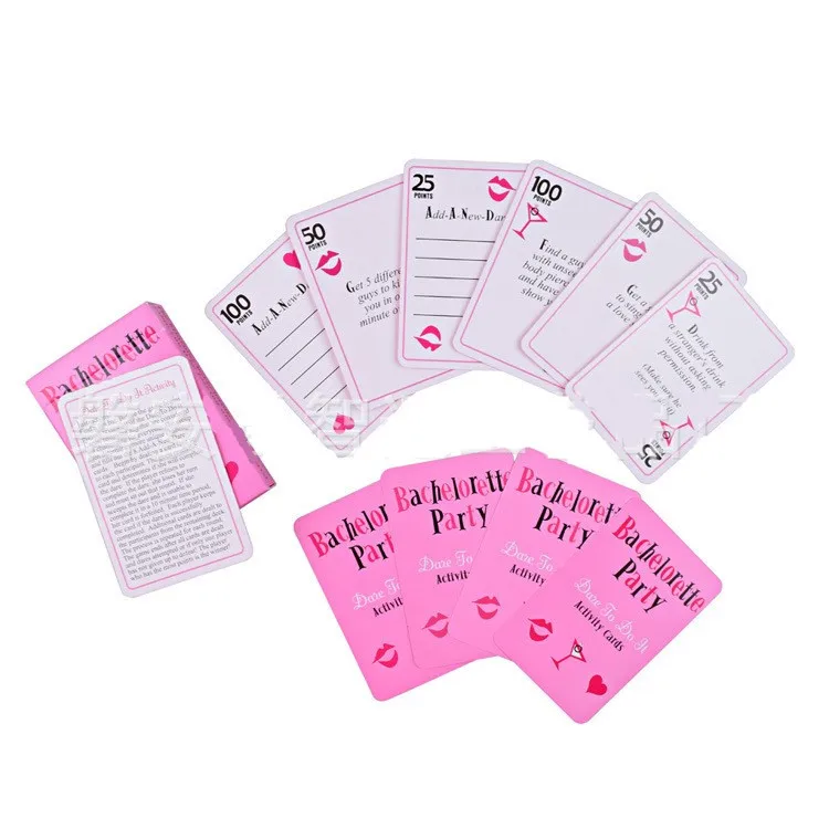 Unmarried Women's Party Card Game Props Bachelorette Party Dare Cards Fun Fun Card Printing Cards Single Party Joy Game qq009 (1)