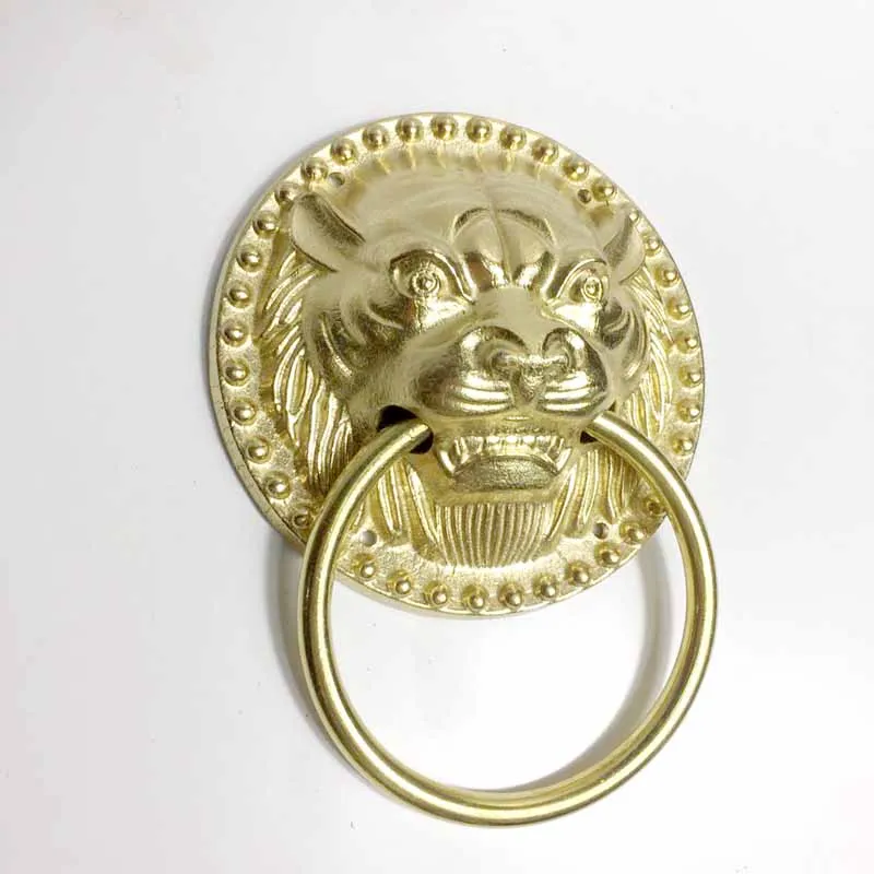 1pcs Antique Br Lion Head Door Knocker Auious Small Pull 1pcs Antique Br Lion Head Door