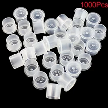 1000 шт. 11 мм Малый Размеры Пластик ясно плоской татуировки пигментные чернила Кепки Чашки с нижней для татуировки Уборочные инструменты Accessoire de татуировки