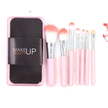 

Powder Foundation Eye Shadow Plastic Makeup Brush with Cosmetics Beauty Hot Tool Kit 7 Pcs Set of High Quality Makeup Brushes