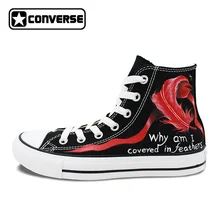 Холст кроссовки для мужчин и женщин Converse обувь индивидуальный дизайн ручной росписью Сумерки спортивной обуви холст скейтбординга бренд