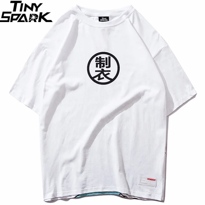 Футболка уличная Мужская хип-хоп японская футболка с драконом из мультфильма хлопковая летняя модная футболка Харадзюку Топы с коротким рукавом футболки