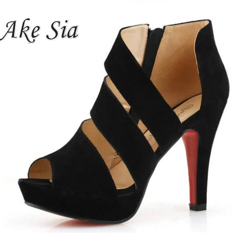 HOT 2019 Sandalia Feminina Summer Gladiator High heels Peep Toe sandals casual shoes woman Waterproof platform sandals F245