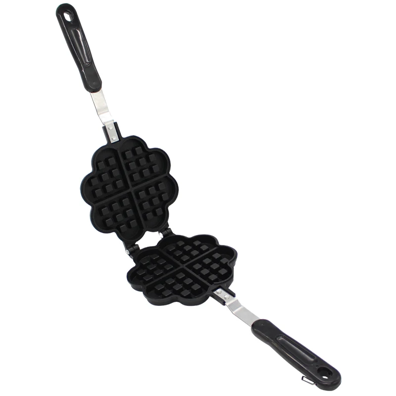  Household Heart Shape Non-stick Metal Waffle Maker Waffle Mould Cake Baking Pan Kitchen Baking Tool - 32880160843