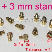 2+ 3 мм(12 шт.) Латунная Статуэтка/скобка/дырокол для камеры безопасности модуль печатной платы установка в сборе