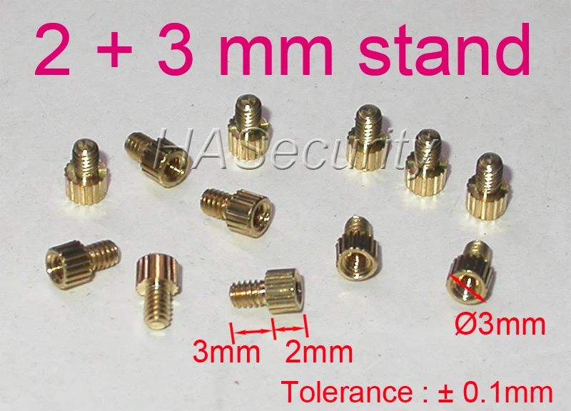 

2+3mm (12pcs) brass stand / brace / puncheon for security camera PCB module installation assembly