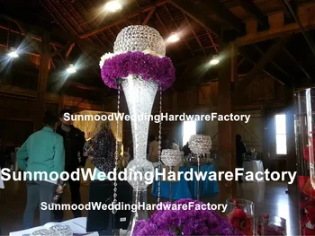 

wholesale crystal beads wedding centerpiece and flower stand for floor or table decoration