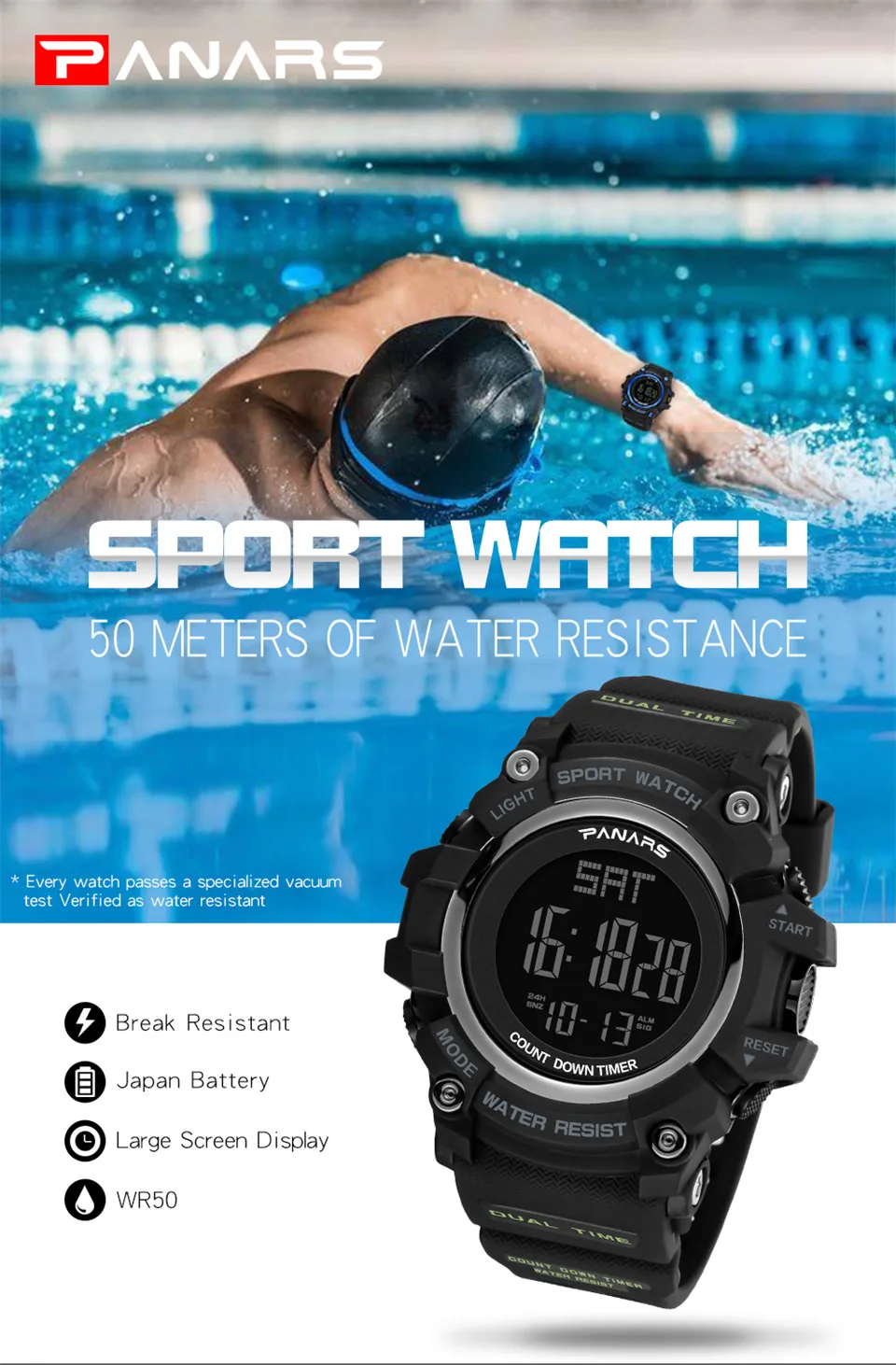 Top Luxury Brand Sports Watches Men Waterproof LED Digital Watch Fashion Casual Men's Wristwatches Clock Relogio Masculino 2018  (1)