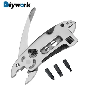 

DIYWORK Pliers Knife Screwdriver Set Multifunctional Adjustable Wrench Outdoor Camping Repair Combination Tools