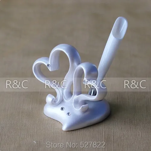 Free Shipping Double Hearts Wedding Pen Resin with Exquisite Packaging for Wedding Favors Gift Party Brithday Gift