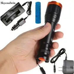 CREE XML-T6 фонарик 2000lm 5 Режим Масштабируемые светодиодный фонарик свет лампы тактический фонарик LED Фонари с Зарядное устройство Батарея