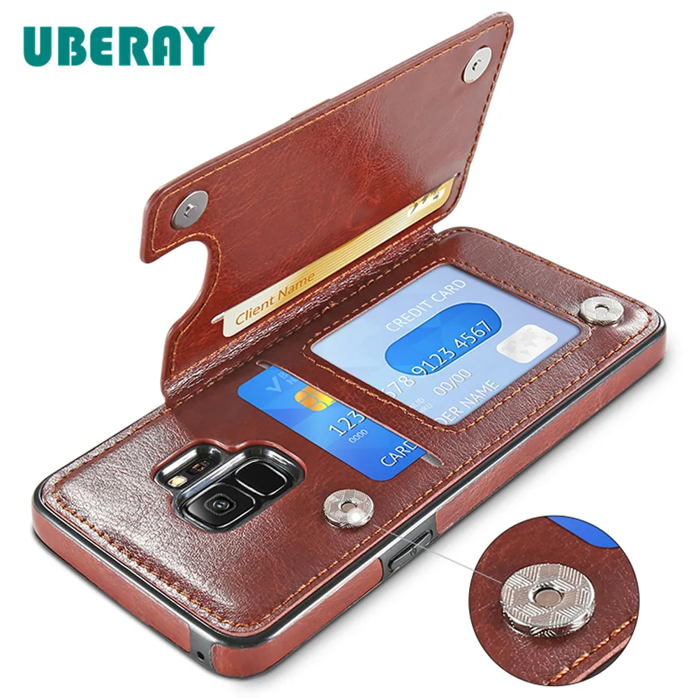 

Retro Leather Case For Samsung Galaxy S8 S9 Plus Card Stand PU Wallet Case For Samsung S9 S7 Edge Note 8 Bag Cover Coque