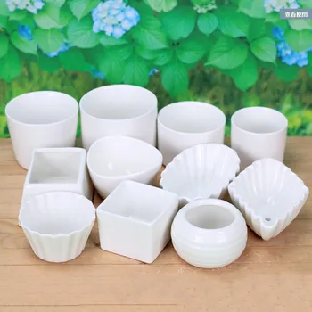 

Mini White Round Ceramic Plant Flower Pot Garden Home Office Decor Planter For Succulents DecorativeZ $