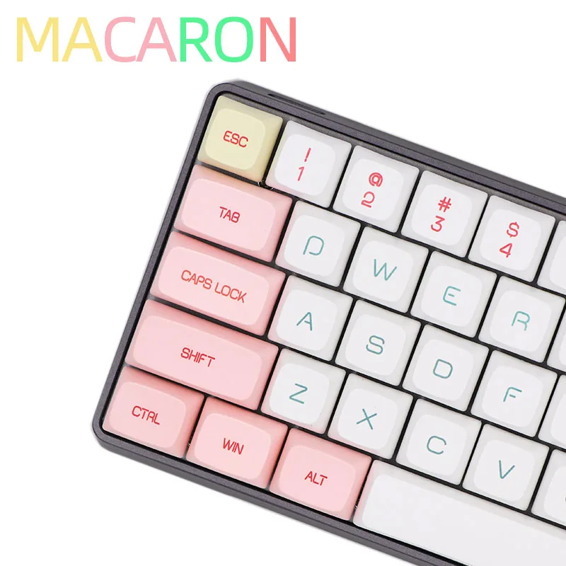 BGKC XDA Macaron Тепловая Сублимация красителя, ФБТ DSA keycap для проводной USB механической клавиатуры Cherry MX switch keycaps