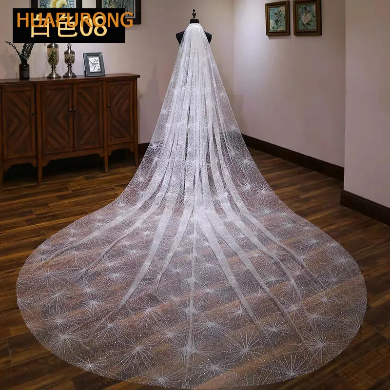 Новая свадебная вуаль для невесты со стразами 3 метра длинные вуали с повязкой на голову для вуали невесты собора для невесты