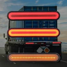 ^^Best Offers 2PCS 100 LED Brake Tail Turn Lights Waterproof Flowing Signal Light Lamp Tail Brake Light 3 In 1 Halo Ring Lights Truck Parts ^^Best Offers 2PCS 100 LED Brake Tail Turn Lights Waterproof Flowing Signal Light Lamp Tail Brake Light 3 In 1 Halo Ring Lights Truck Parts