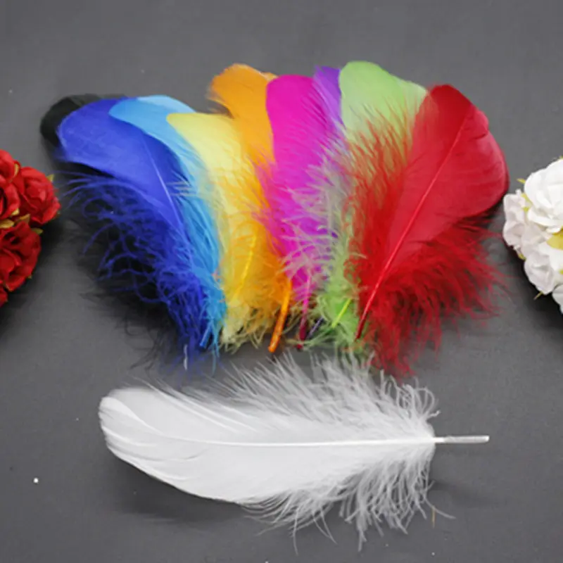 Pick Color 500pcs/lot7 12cm Colorful Floating Feathers Goose Feathers