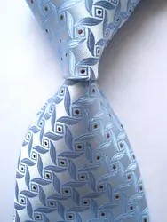 Человек Гон Новый Повседневное Для мужчин галстук Детские Синий Коричневый Цветочные жаккард шелковые галстуки Для мужчин праздничная